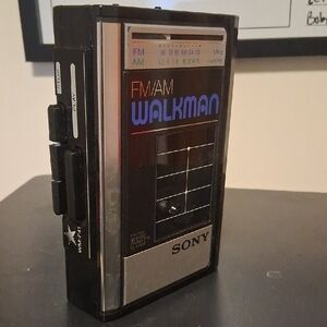 Sony Silver and Black Walkman Cassette Player